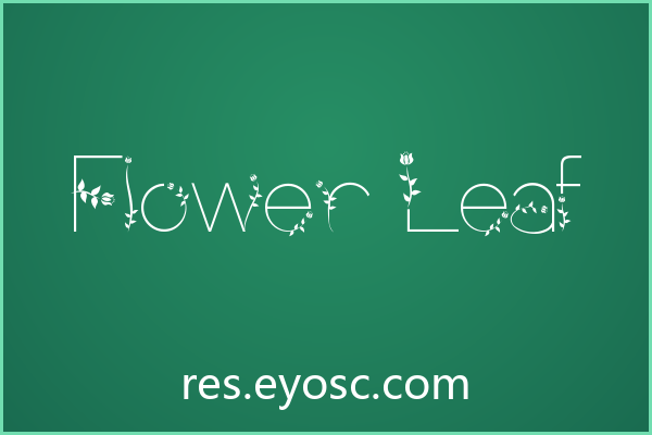 Flower Leaf字体下载 | 杂志排版装饰花体