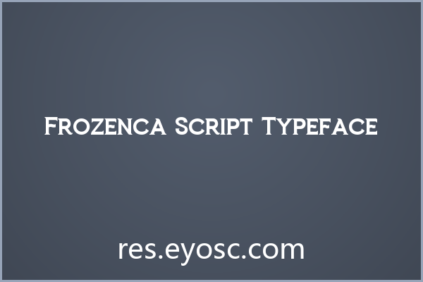 设计师清单 | 咖啡餐饮VI，Frozenca Script 值得收藏吗