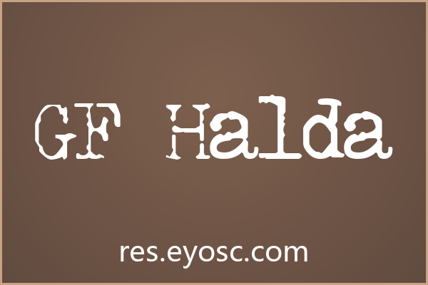 GF Halda 字体下载 | 咖啡餐饮 typewriter 风格