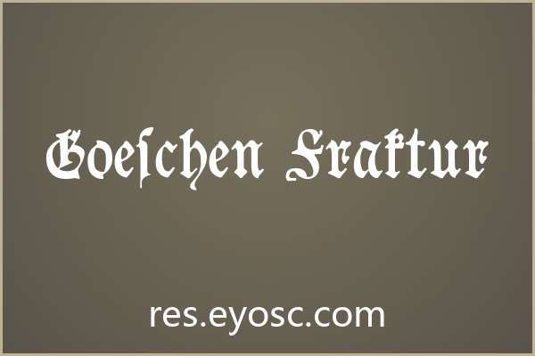 Goeschen Fraktur下载 | 品牌VI复古哥特字体