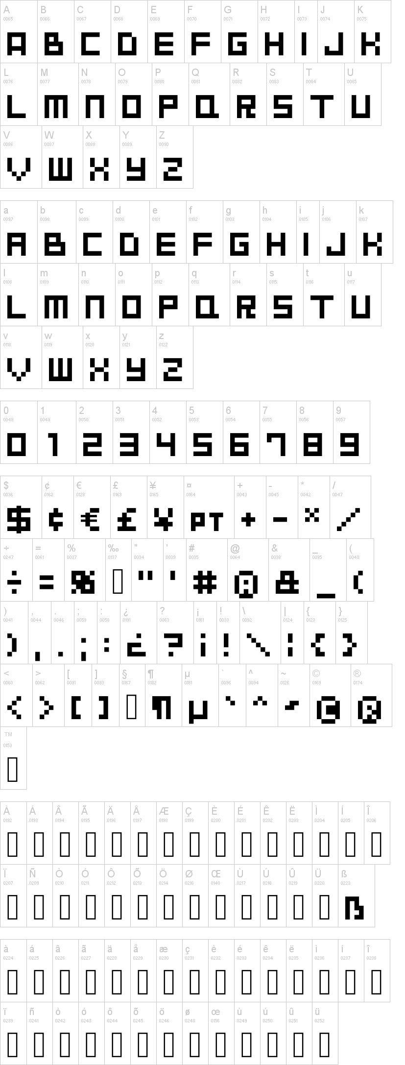 Goodbye Despair 字体字形表