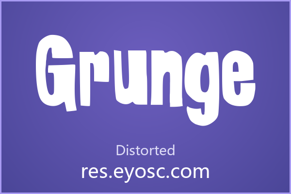 边缘粗粝的粗体字 Grunge