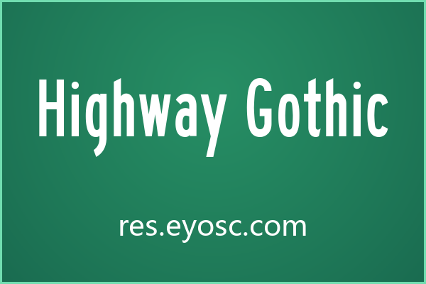 电商Banner设计者请留意Highway Gothic