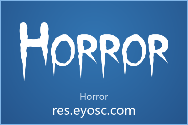 把血滴子做成字体？Horror 的恐怖美学拆解