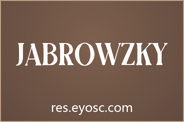 咖啡餐饮字体清单：Jabrowzky 值得收藏吗