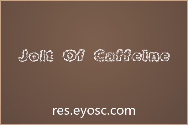 设计师字体清单 | 书籍封面用「Jolt Of Caffeine」合适吗