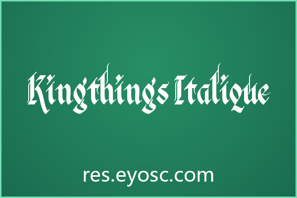 「Kingthings Italique」：电商Banner的中世纪设计