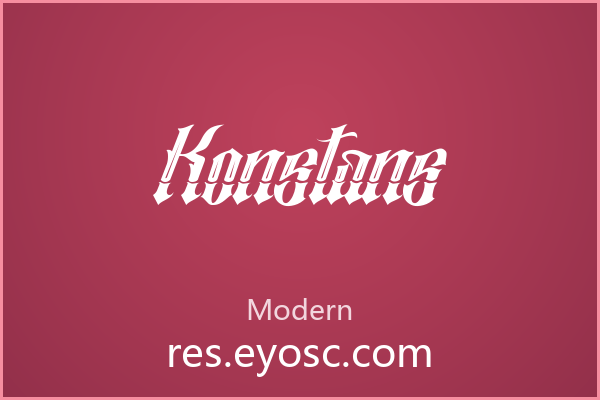 Konstans，哥特骨架与现代简约，海报标题视角