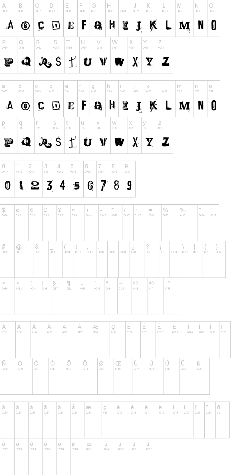 Laundromat 1967 字体字形表