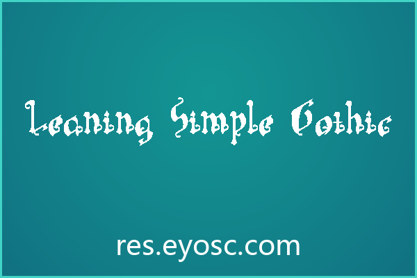 网页标题缺质感？「Leaning Simple Gothic Font」来破局