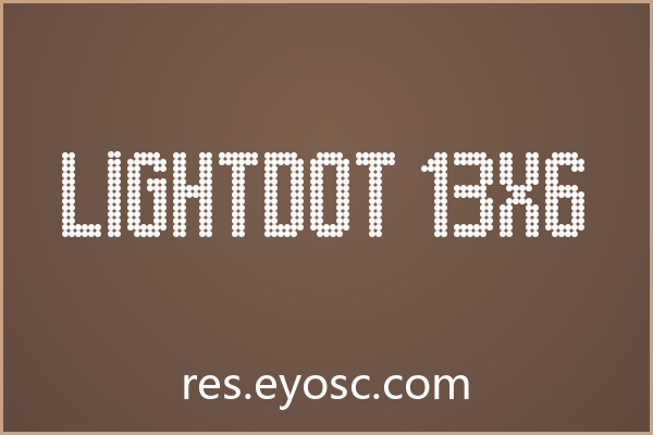 Lightdot 13×6 字体下载 | 海报标题的点阵视觉利器