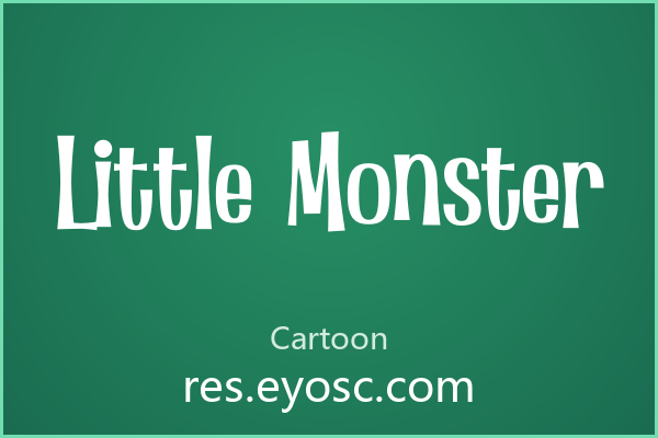 Little Monster，活泼卡通的趣味标题