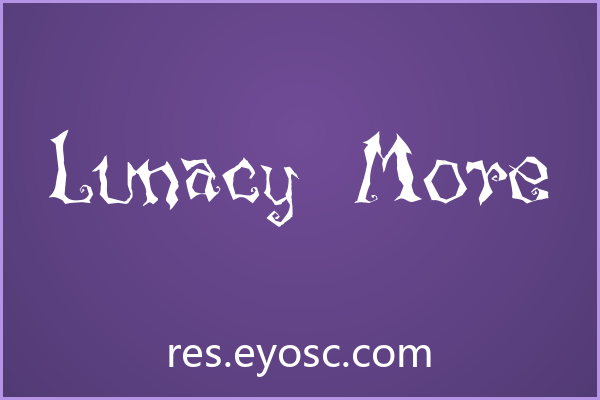 为什么Lunacy More在Halloween字体里值得关注