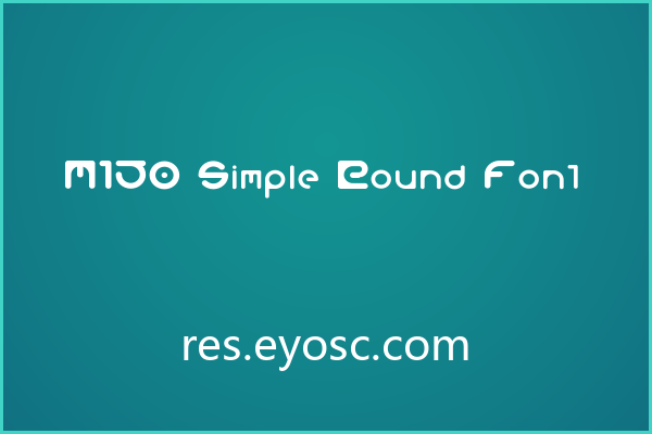 圆润几何的复古趣味 M150 Simple Round Font