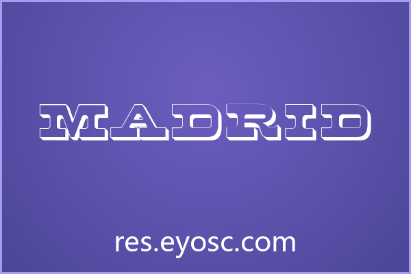 Madrid 字体下载｜海报标题的立体几何选择