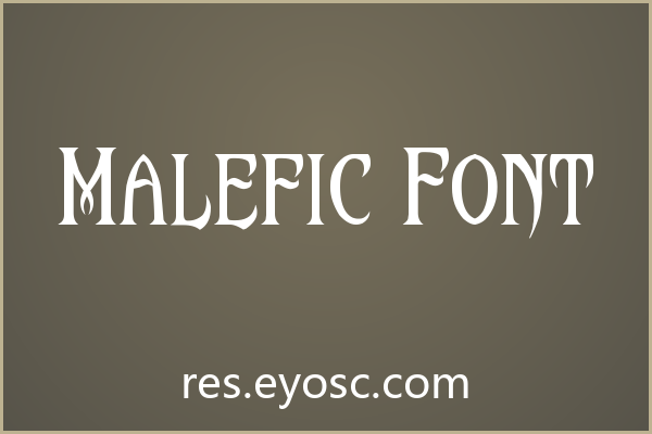 为何「Malefic Font」值得暗黑系书籍封面关注