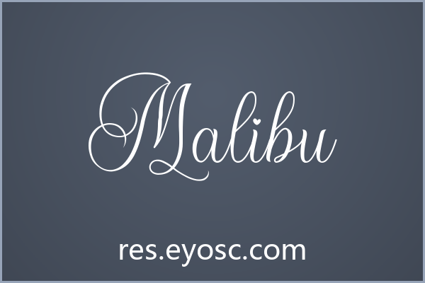 网页标题的加州手写设计语言「Malibu」