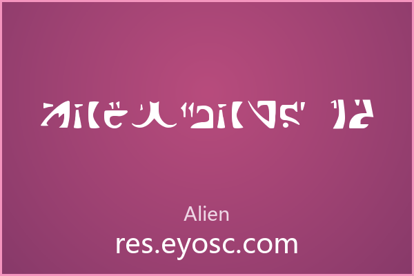 外星生物形态的装饰字体 Markbats 12