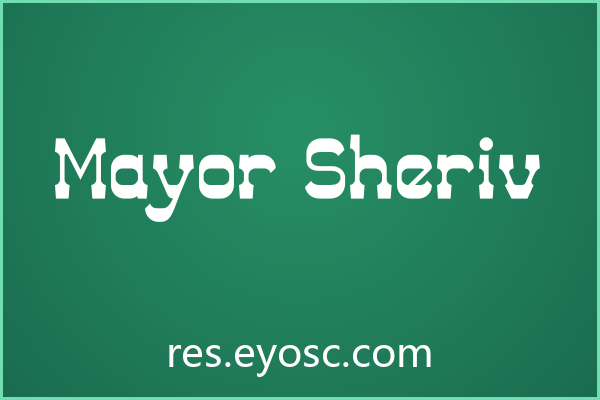做书籍封面缺字体？「Mayor Sheriv」值得试试