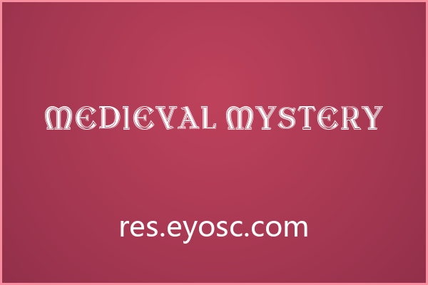 复古星芒装饰的衬线体 Medieval Mystery