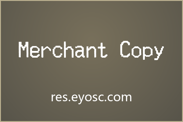 像素骨架与复古肌理 Merchant Copy