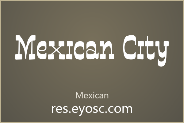 方块衬线与斑点装饰 Mexican City