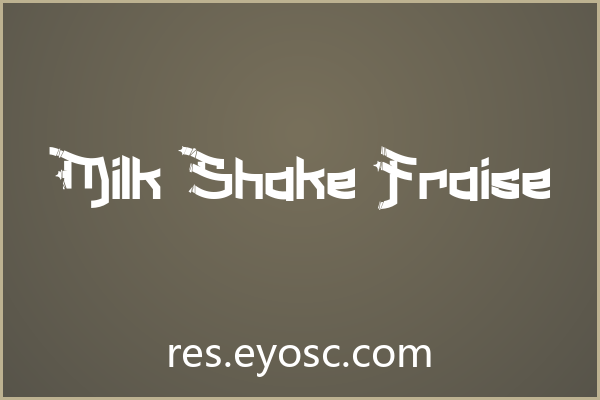 Milk Shake Fraise字体下载 | 社交媒体做旧手写标题利器
