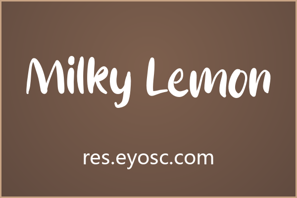 Milky Lemon，圆润复古的无衬线