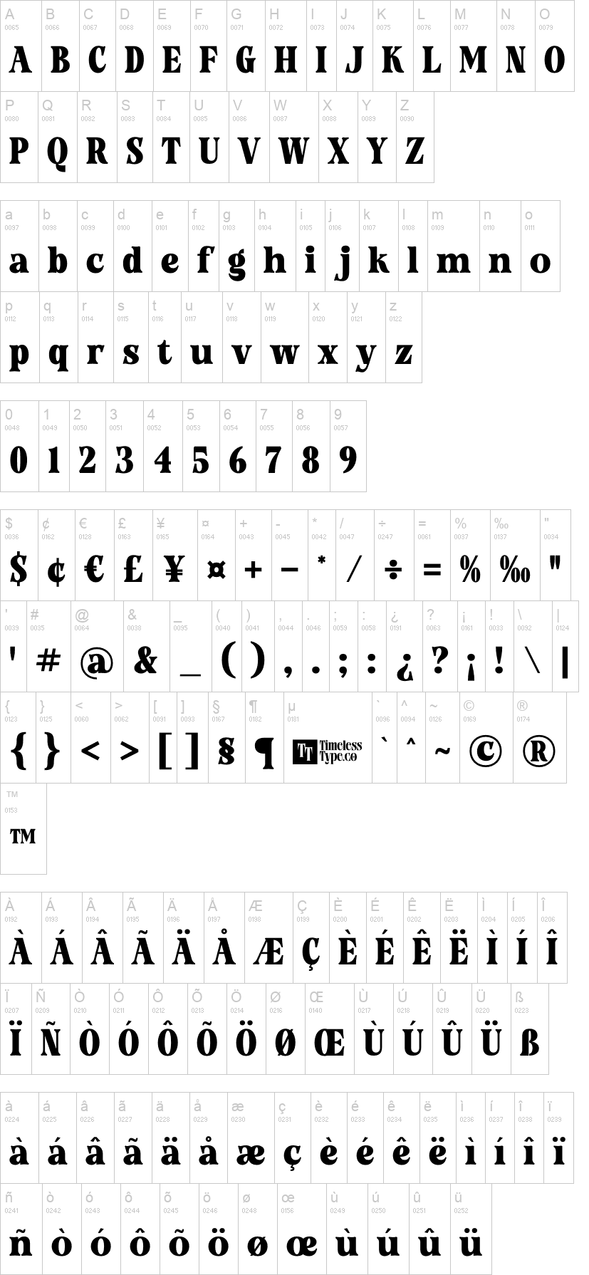 Mingle Heaven 字体字形表