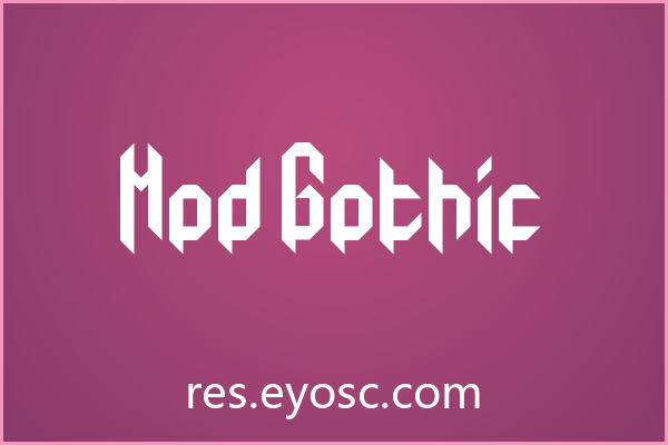 做书籍封面总缺款硬核字体？「Mod Gothic」能救场吗