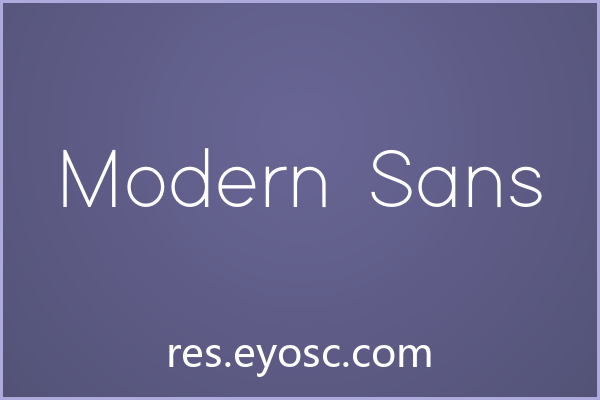 「Modern Sans」：克制而自信的无衬线字体