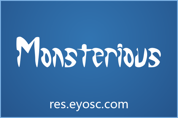Monsterious 字体评测：万圣节社交媒体适用度