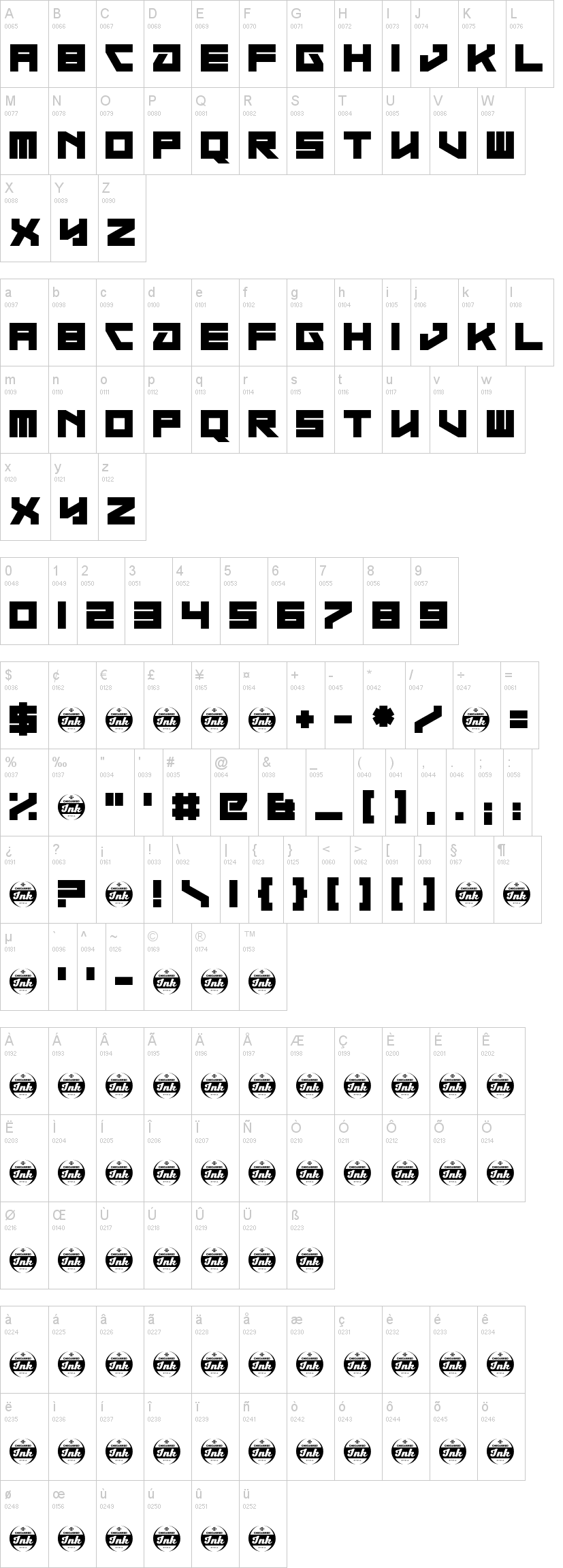 Moonwalk Miss 字体字形表