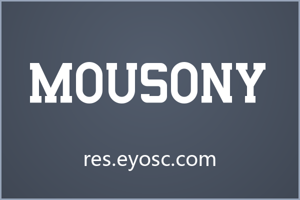 做复古品牌字标，试试 Mousony
