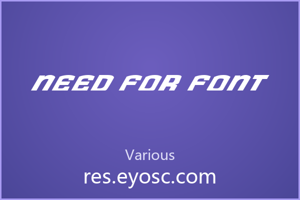 速度感拉满，Need for Font的运动基因