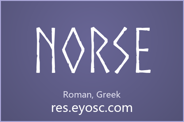 Norse，粗犷的卢恩符文，适合纹身与潮牌