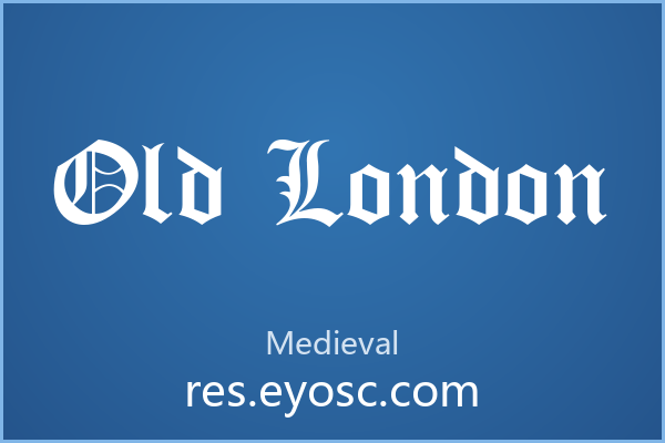潮流海报版面上一眼认出 Old London