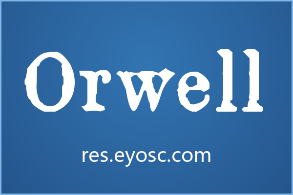 用 Orwell 打字机字体做旧化标题，复古感拉满