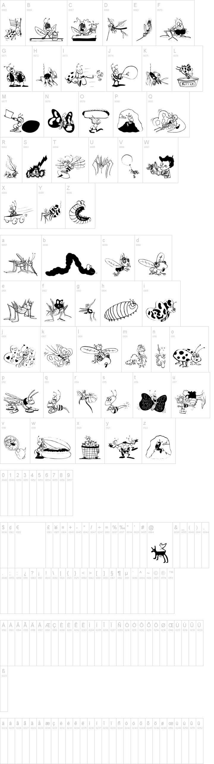 OurLittleDarlings-One 字体字形表