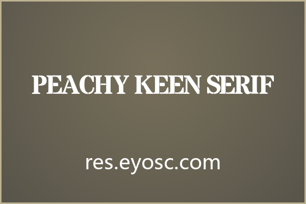 Peachy Keen Serif 是粗犷Stencil风格里的实用派