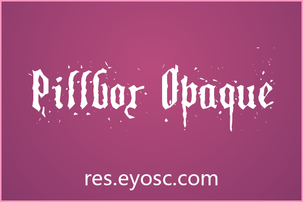 做暗黑婚礼纸品缺字体？「Pillbox Opaque」能破局吗