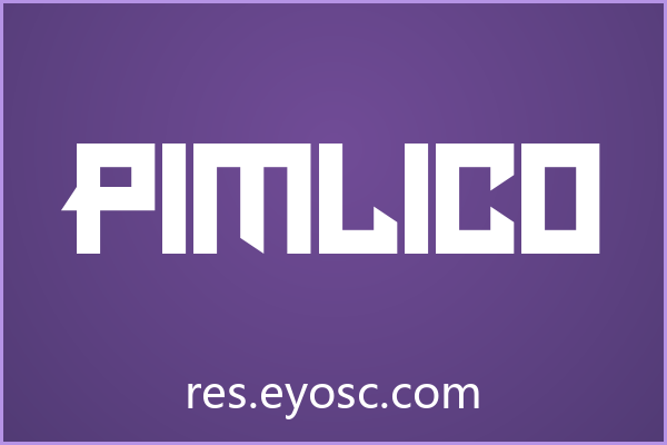 「Pimlico」：锋利又克制的Various风格字体