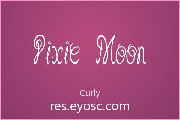 Pixie Moon，当花体遇上复古圆润