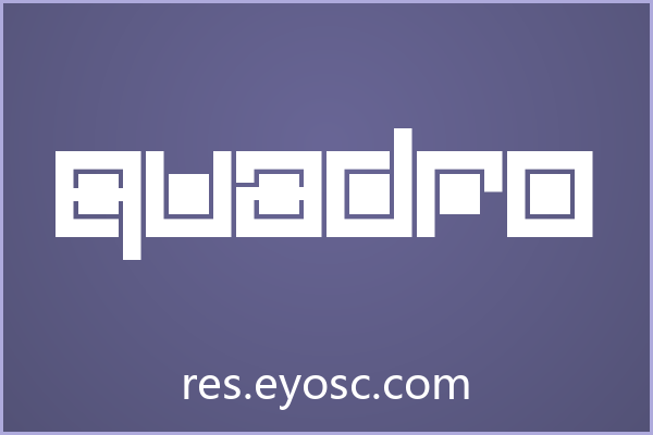 Quadro 字体下载 | 适合品牌VI的方块几何字形