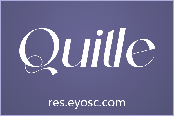 书籍封面缺字体？「Quitle」能救急吗