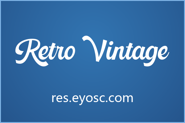 包装标题总缺那点味道？试试Retro Vintage