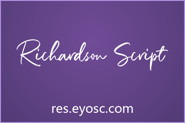 书籍封面缺手写体？「Richardson Script」值得试试