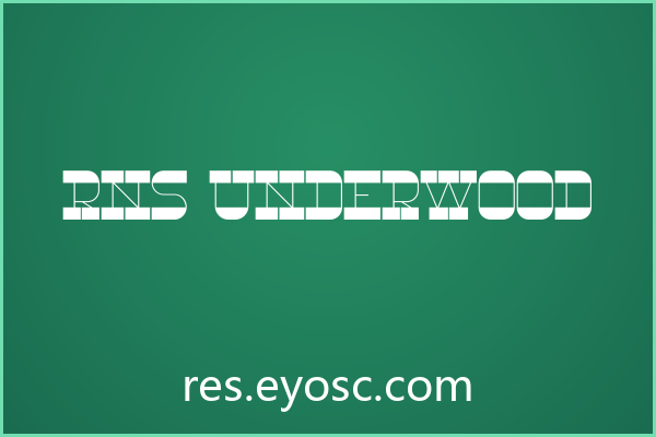 为什么Western类字体里值得关注「RNS Underwood」
