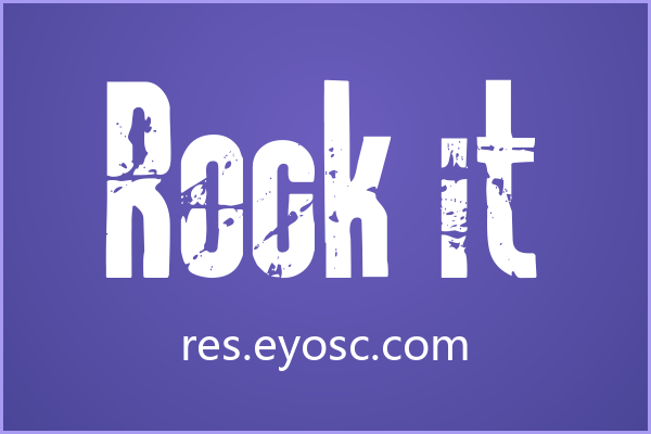 用Rock it做海报标题，破败质感自带情绪