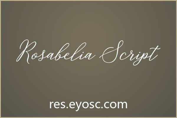 杂志排版字体清单：Rosabelia Script值得收藏吗